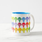 Rainbow Mushroom Mok Blauw Interieur (Voorkant rechts)