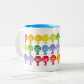 Rainbow Mushroom Mok Blauw Interieur (Voorkant links)