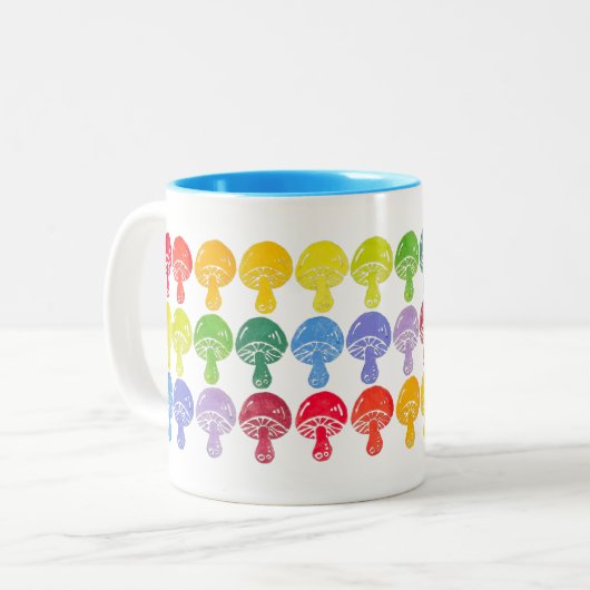 Rainbow Mushroom Mok Blauw Interieur (Voorkant links)