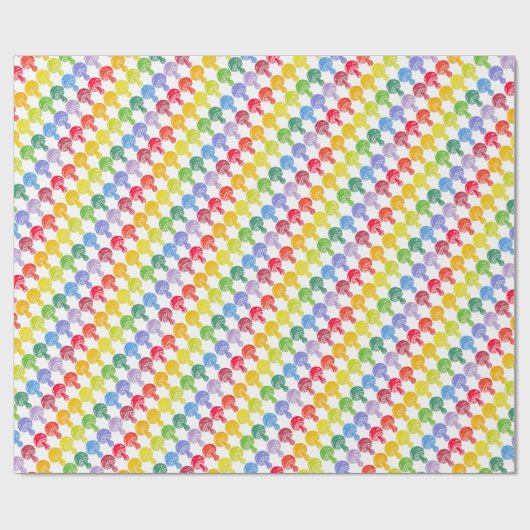 Rainbow Mushroom Wrapping Paper Roll Cadeaupapier (Vlak)