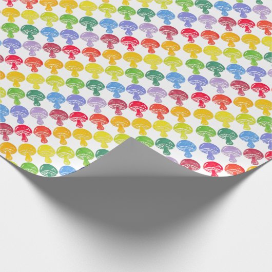 Rainbow Mushroom Wrapping Paper Roll Cadeaupapier (Hoek)