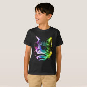 Rainbow Music Cat T-shirt (Voorkant volledig)