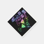 Rainbow Music en Cocktails Happy Nieuwjaar Napkins Servet (Hoek)