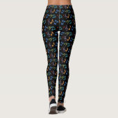 Rainbow Music Note Black Leggings (Achterkant)