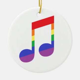 Rainbow Music Note Keramisch Ornament