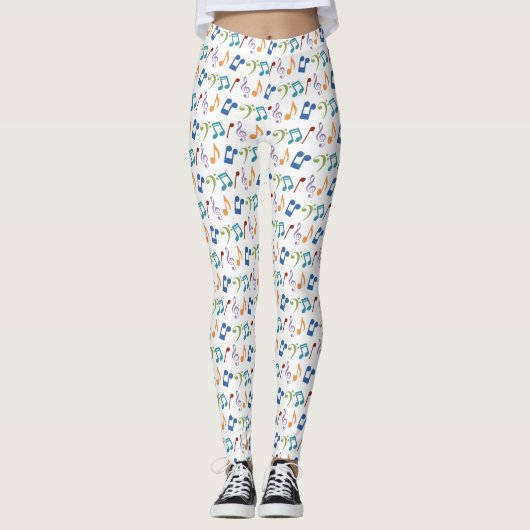 Rainbow Music Note Leggings (Voorkant)