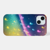 Rainbow Music Notes Galaxy Phone Case iPhone 15 Case (Achterkant horizontaal)