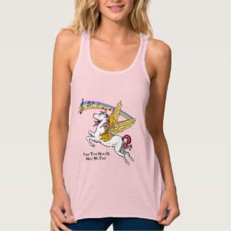 Rainbow Music Pegasus Gold Wings Griekse mythologi Tanktop