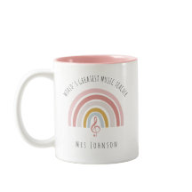 Rainbow Music Teacher Custom Bedankt Cadeau