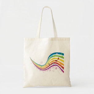 Rainbow Music Wave Canvas tas
