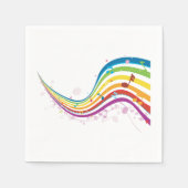 Rainbow Music Wave Paper Napkins Servet (Voorkant)