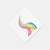 Rainbow Music Wave Paper Napkins Servet (Hoek)