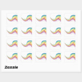 Rainbow Music Wave Stickers (Vel)