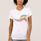 Rainbow Music Wave Vrouwen T-shirt (Voorkant)