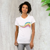 Rainbow Music Wave Vrouwen T-shirt