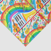 Rainbow Musical Instruments Band Teacher Decoupage Tissuepapier (Detail)