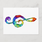 Rainbow Musical Key Briefkaart (Voorkant)