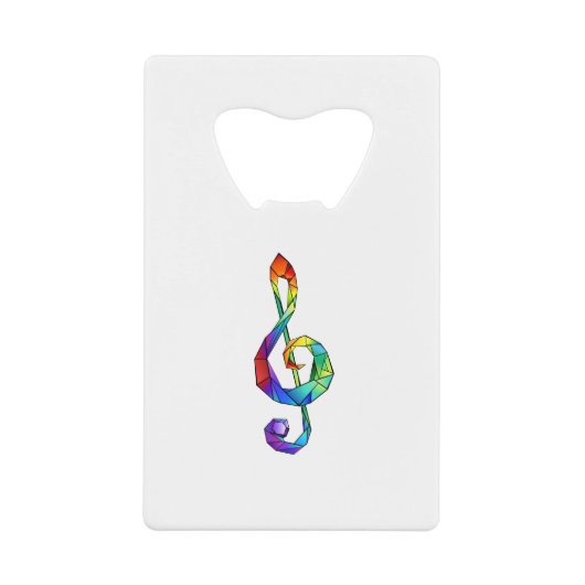 Rainbow Musical Key Creditkaart Flessenopener (Voorkant)