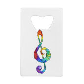 Rainbow Musical Key Creditkaart Flessenopener (Achterkant)