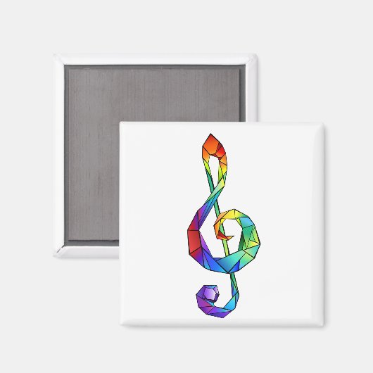 Rainbow Musical Key Magneet (Voorkant / Achterkant)