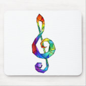 Rainbow Musical Key Muismat (Voorkant)