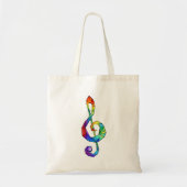 Rainbow Musical Key Tote Bag (Voorkant)