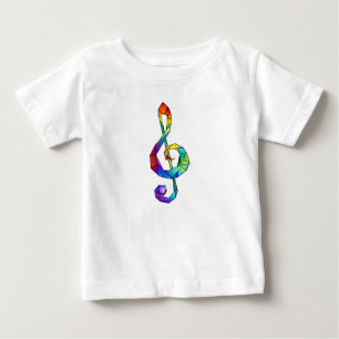 Rainbow musical key treble clean