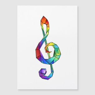 Rainbow musical key treble clean