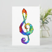 Rainbow musical key treble clean aankondiging (Staand voorkant)