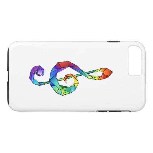 Rainbow musical key treble clean Case-Mate iPhone case (Achterkant (Horizontaal))
