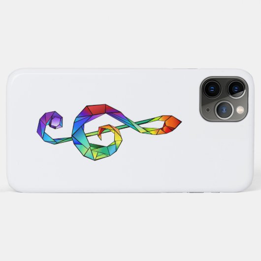 Rainbow musical key treble clean Case-Mate iPhone case (Achterkant (horizontaal))