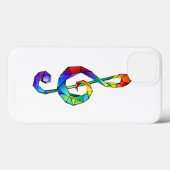 Rainbow musical key treble clean Case-Mate iPhone case (Achterkant (horizontaal))