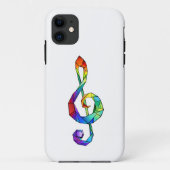Rainbow musical key treble clean Case-Mate iPhone case (Achterkant)