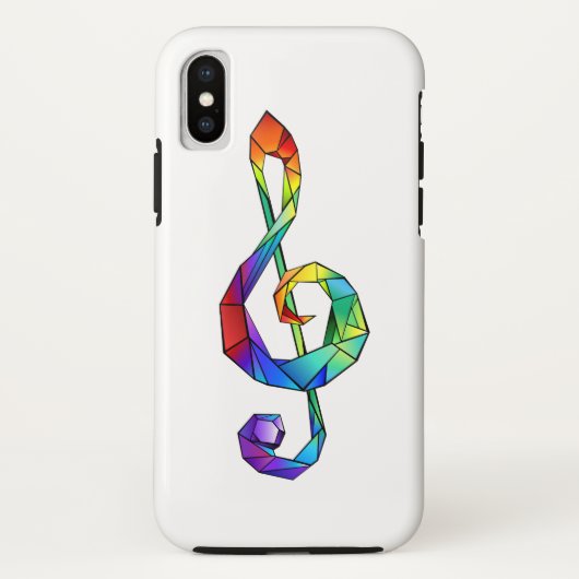 Rainbow musical key treble clean Case-Mate iPhone case (Achterkant)