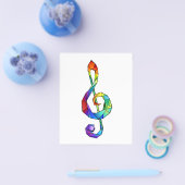 Rainbow musical key treble clean flyer (Enkel)