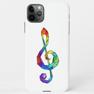 Rainbow musical key treble clean iPhone 11Pro max hoesje