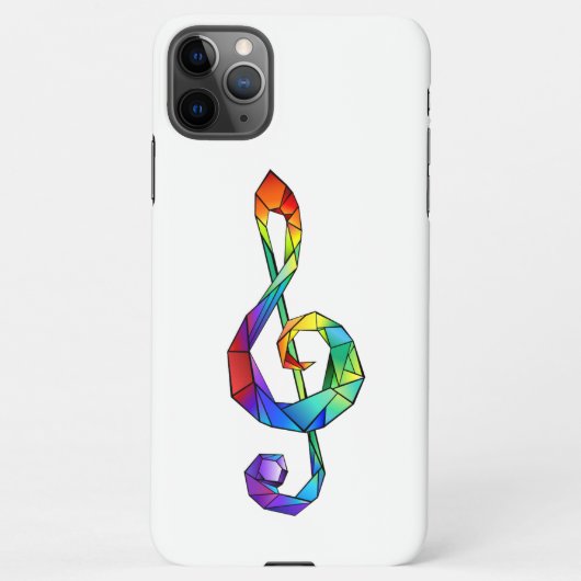 Rainbow musical key treble clean iPhone hoesje (Achterkant)