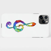 Rainbow musical key treble clean iPhone hoesje (Achterkant horizontaal)