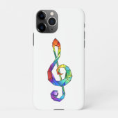 Rainbow musical key treble clean iPhone hoesje (Achterkant)