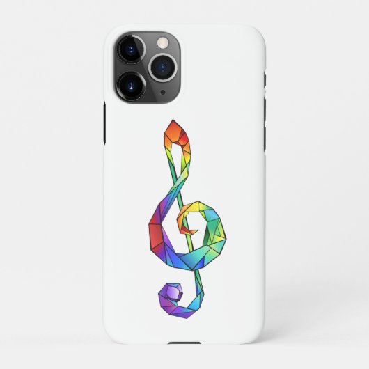 Rainbow musical key treble clean iPhone hoesje (Achterkant)