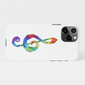 Rainbow musical key treble clean iPhone hoesje (Achterkant horizontaal)