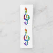 Rainbow musical key treble clean klantenkaartje (Binnenkant ongevouwen)