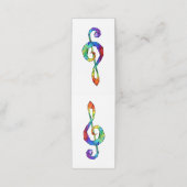 Rainbow musical key treble clean klantenkaartje (Buitenkant ongevouwen)