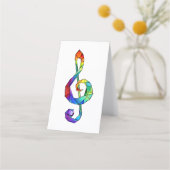 Rainbow musical key treble clean klantenkaartje (Achterkant)