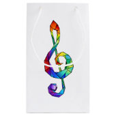 Rainbow musical key treble clean klein cadeauzakje (Achterkant)