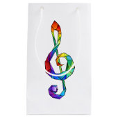 Rainbow musical key treble clean klein cadeauzakje (Voorkant)