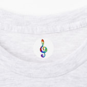 Rainbow musical key treble clean labels (Aangebracht)