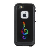 Rainbow musical key treble clean LifeProof iPhone hoesje (Achterkant)