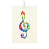 Rainbow musical key treble clean luchtverfrisser (Achterkant)