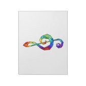Rainbow musical key treble clean notitieblok (Linkerzijde)